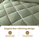 200gsm Comforter Set 7 Pieces Reversible Bed in a Bag Bedding Set for Bedroom All Season with Soft Quilted Lightweight Comforter - Omega Lifestyles