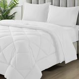 200gsm Comforter Set 7 Pieces Reversible Bed in a Bag Bedding Set for Bedroom All Season with Soft Quilted Lightweight Comforter - Omega Lifestyles