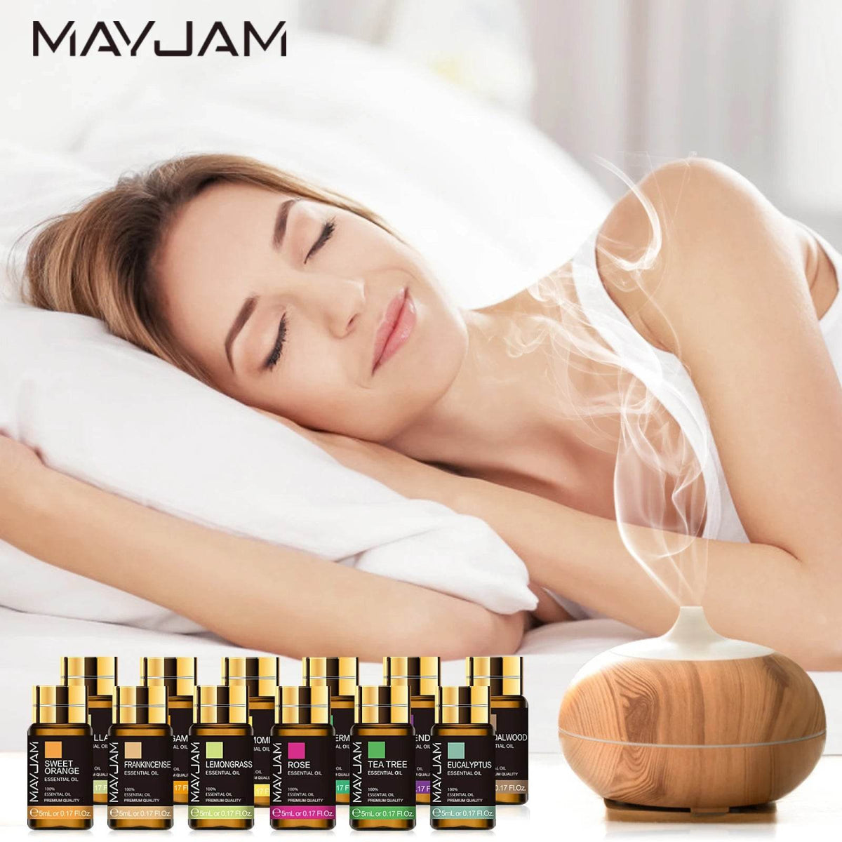 20pcs Gift Box Pure Natural Plant Essential Oils Set for Humidifier Diffuser Lemongrass Mint Eucalyptus Lavender Oil Citronella - Sleep Galleria