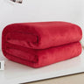 230GSM Coral Fleece Flannel Blankets For Beds Solid Blue Pink Soft Warm Thin Bedspread Sofa Cover Faux Fur Plaid Blanket - Sleep Galleria