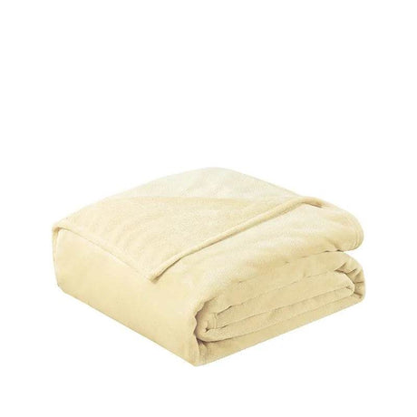 230GSM Coral Fleece Flannel Blankets For Beds Solid Blue Pink Soft Warm Thin Bedspread Sofa Cover Faux Fur Plaid Blanket - Sleep Galleria