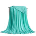 230GSM Coral Fleece Flannel Blankets For Beds Solid Blue Pink Soft Warm Thin Bedspread Sofa Cover Faux Fur Plaid Blanket - Sleep Galleria