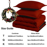2/3pcs Reversible Comforter Bedding Set, Comforter Set Queen/King Size,For All Seasons, 1 Comforter And 1/2 Pillow Shams - Sleep Galleria