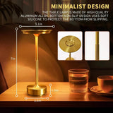 2PCS Rechargeable Wireless Table Lamp for Bedroom, Rechargeable, Touch Lamp, Camping Candle, Creative, USB-C, Desk Lamp - Sleep Galleria