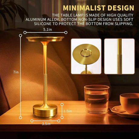 2PCS Rechargeable Wireless Table Lamp for Bedroom, Rechargeable, Touch Lamp, Camping Candle, Creative, USB-C, Desk Lamp - Sleep Galleria