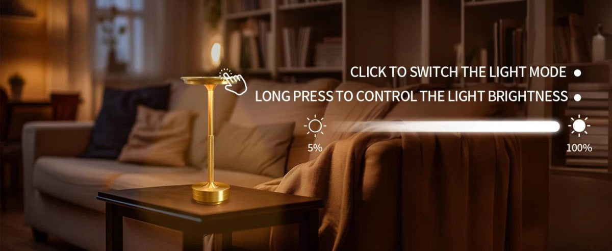 2PCS Rechargeable Wireless Table Lamp for Bedroom, Rechargeable, Touch Lamp, Camping Candle, Creative, USB-C, Desk Lamp - Sleep Galleria