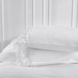 3 Piece Ruffled Duvet Cover Set Queen,Farmhouse Ruffle Comforter Set,Cozy Bedding Set - 1 Ruffle Comforter and 2 Pillowcases - Sleep Galleria