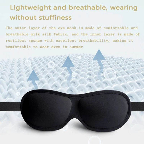 3D Eye Sleeping Mask Breathable Flight Nap Night Shading Sleep Eye Mask Portable Women Men Eye Cover Patch Milk Silk Eyeshade - Omega Lifestyles