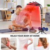 4 Head Red Light Therapy Lamp Infrared Light w/Timer Adjustable 660nm 850nm Near Infrared Light for Body Pain Relief Skin Care - Sleep Galleria
