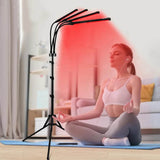 4 Head Red Light Therapy Lamp Infrared Light w/Timer Adjustable 660nm 850nm Near Infrared Light for Body Pain Relief Skin Care - Sleep Galleria