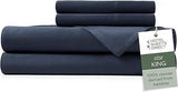 4 Piece Bed Sheet Set King Size, 100% Viscose Derived from Bamboo Sheets Set with 2 Pillowcases, Cooling & Breathable Luxury Be - Omega Lifestyles
