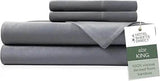 4 Piece Bed Sheet Set King Size, 100% Viscose Derived from Bamboo Sheets Set with 2 Pillowcases, Cooling & Breathable Luxury Be - Omega Lifestyles