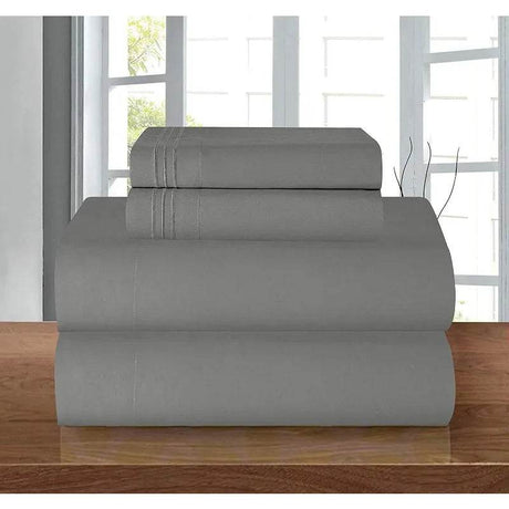 4-Piece Premium Hotel Quality Wrinkle Resistant Coziest Bedding Set All Around Elastic Fitted Sheet Deep Pocket up to 16inch - Sleep Galleria