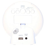 5 Inch White Electric Sunrise Simulator Alarm Clock Digital LED Display Snooze Function Dimmable Nightlight Sunset Relaxation - Sleep Galleria