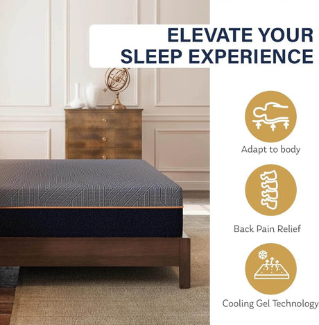 5/6/8/10/12 Inch Mattress, Copper Gel Cooling Memory Foam Mattress for Back Pain Relief,Therapeutic Double Matress Bed - Omega Lifestyles