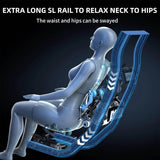 5D Massage Chair Yoga Stretch Zero Gravity Massage Chairs Automatic Calfrest Extension Calf Kneading Full Body Relaxation Gits - Sleep Galleria