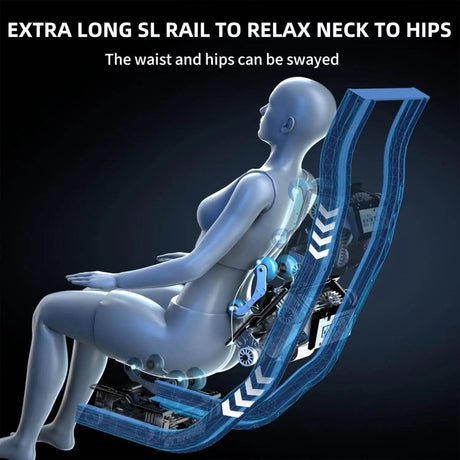 5D Massage Chair Yoga Stretch Zero Gravity Massage Chairs Automatic Calfrest Extension Calf Kneading Full Body Relaxation Gits - Sleep Galleria