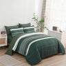 7 Piece Bed Stripe Comforter Set, Queen Size, Patchwork Striped Comforter and Sheet Set, Soft Microfiber Complete Bedding Sets - Omega Lifestyles