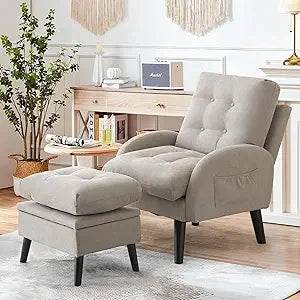 Adjustable Backrest Upholstered Accent Chair - Omega Lifestyles
