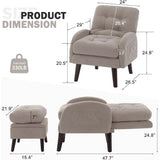 Adjustable Backrest Upholstered Accent Chair - Omega Lifestyles