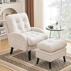 Adjustable Backrest Upholstered Accent Chair - Omega Lifestyles