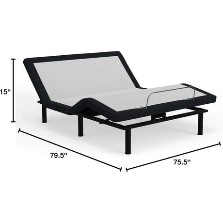 Adjustable Bed Base Frame with Head and Foot Incline, Wireless Remote Control, Easy Assembly, and 10 Year Warranty - Sleep Galleria