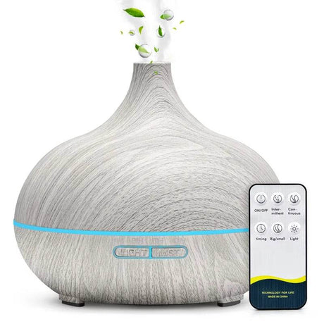 Air Humidifier Essential Oil Diffuser 500ML With Lights Remote Control Ultrasound Electric Aromatherapy Diffuser - Omega Lifestyles
