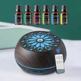 Air Humidifier Essential Oil Diffuser 500ML With Lights Remote Control Ultrasound Electric Aromatherapy Diffuser - Omega Lifestyles