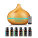 Air Humidifier Essential Oil Diffuser 500ML With Lights Remote Control Ultrasound Electric Aromatherapy Diffuser - Omega Lifestyles