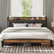 ANCTOR Twin/TwinXL/Full/Queen/King/CaliforniaKing Bed Frames, Storage Headboard with Outlets, No Noise, No Box Springs Needed - Sleep Galleria