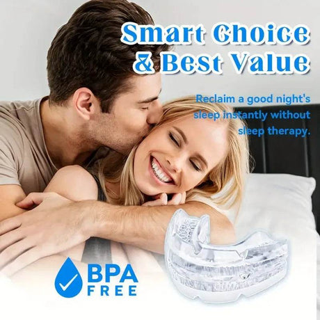 Anti Snoring Oral Protective Gear Bruxism Mouth Guard Adjustable Suitable for Bruxism and Sleep Apnea Snoring Cessation Device - Omega Lifestyles