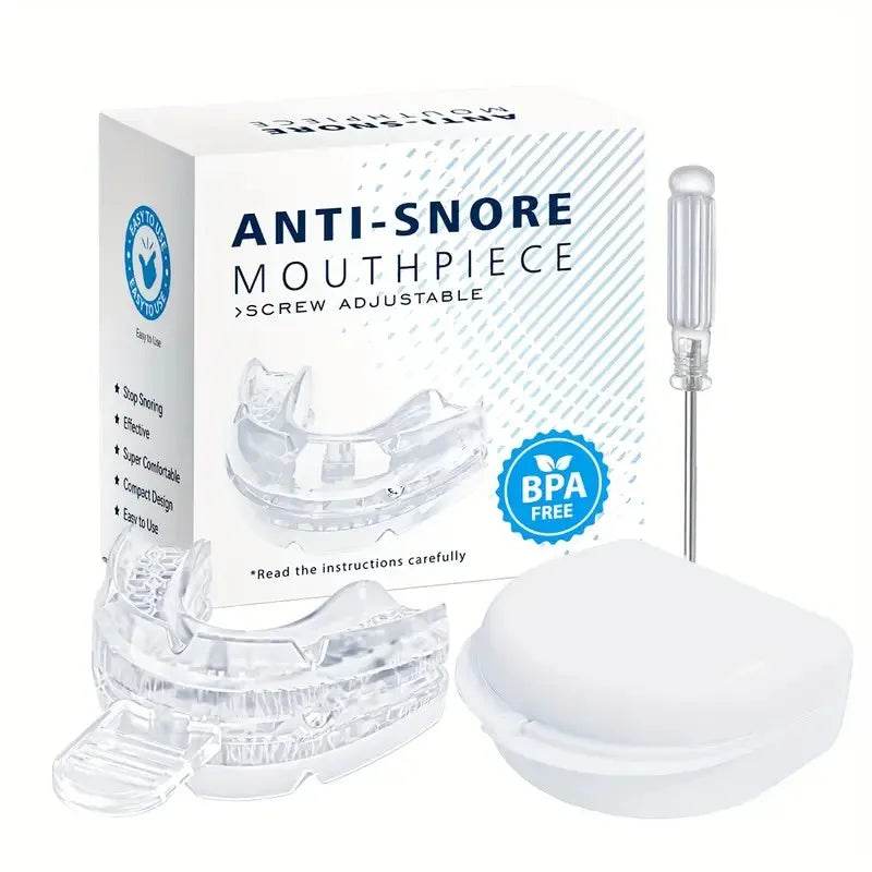 Anti Snoring Oral Protective Gear Bruxism Mouth Guard Adjustable Suitable for Bruxism and Sleep Apnea Snoring Cessation Device - Omega Lifestyles