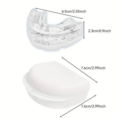 Anti Snoring Oral Protective Gear Bruxism Mouth Guard Adjustable Suitable for Bruxism and Sleep Apnea Snoring Cessation Device - Omega Lifestyles