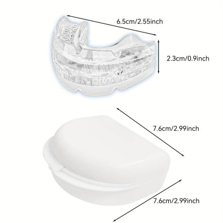 Anti Snoring Oral Protective Gear Bruxism Mouth Guard Adjustable Suitable for Bruxism and Sleep Apnea Snoring Cessation Device - Omega Lifestyles