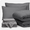 Bed-in-A-Bag 7 Piece Comforter & Sheet Set - Full - Goose Down Alternative - Ultra-Soft 1800 Premium - Bedding Set - Omega Lifestyles