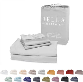 Bella Coterie Luxury Bamboo Viscose Split King Size Sheet Set | 100% Organically Grown | Ultra Soft | Cooling For Hot Sleepers - Omega Lifestyles