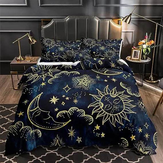 Black Marble Comforter Set Queen Size Gold Metallic Marble Comforter Set Black Gold Marble Pattern Modern Luxury Bedding Set 4 - Omega Lifestyles