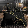 Black Marble Comforter Set Queen Size Gold Metallic Marble Comforter Set Black Gold Marble Pattern Modern Luxury Bedding Set 4 - Omega Lifestyles