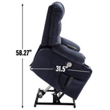 Blue Dual Motor Lift Recliner Chair - Omega Lifestyles