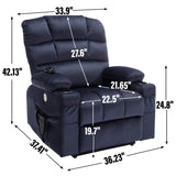 Blue Dual Motor Lift Recliner Chair - Omega Lifestyles