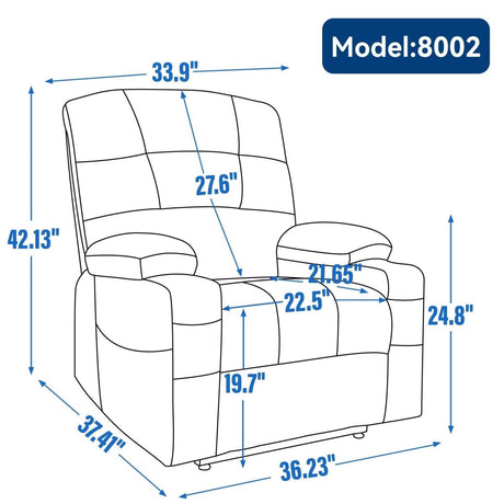 Blue Dual Motor Lift Recliner Chair - Omega Lifestyles