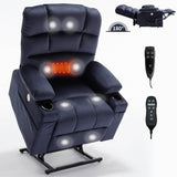 Blue Dual Motor Lift Recliner Chair - Omega Lifestyles
