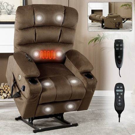 Brown Dual Motor Infinite Position Up to 350 LBS - Sleep Galleria