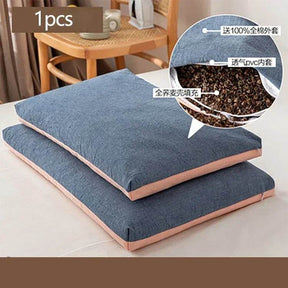 Buckwheat Pillows 100% Organic Coarse Cloth Package Organic Buckwheat Hulls Natural Cooling Technology and Relieve Cervical Pain - Omega Lifestyles