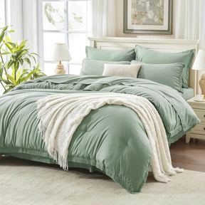 Comforter Set King Size, with Sheets 7 Pieces Boho Tassel Bed in a Bag Soft Lightweight Bedding Sets, All Season Fringe Bed Set - Omega Lifestyles