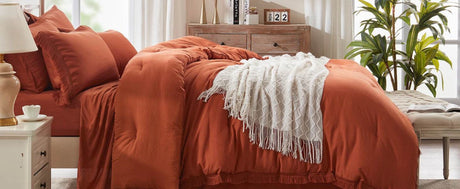 Comforter Set King Size, with Sheets 7 Pieces Boho Tassel Bed in a Bag Soft Lightweight Bedding Sets, All Season Fringe Bed Set - Omega Lifestyles