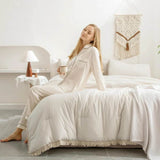 Comforter Set King Size, with Sheets 7 Pieces Boho Tassel Bed in a Bag Soft Lightweight Bedding Sets, All Season Fringe Bed Set - Omega Lifestyles