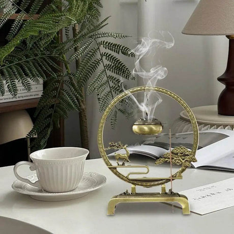 Cone Incense Burner Coil Incense Censer Metal Meditation Tool Zen Decor Desktop Ornament For Home Bedroom Teahouse Yoga Spa - Sleep Galleria