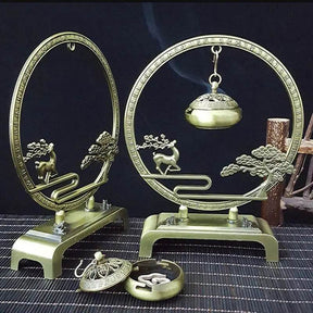 Cone Incense Burner Coil Incense Censer Metal Meditation Tool Zen Decor Desktop Ornament For Home Bedroom Teahouse Yoga Spa - Omega Lifestyles