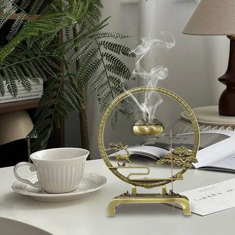 Cone Incense Burner Coil Incense Censer Metal Meditation Tool Zen Decor Desktop Ornament For Home Bedroom Teahouse Yoga Spa - Sleep Galleria